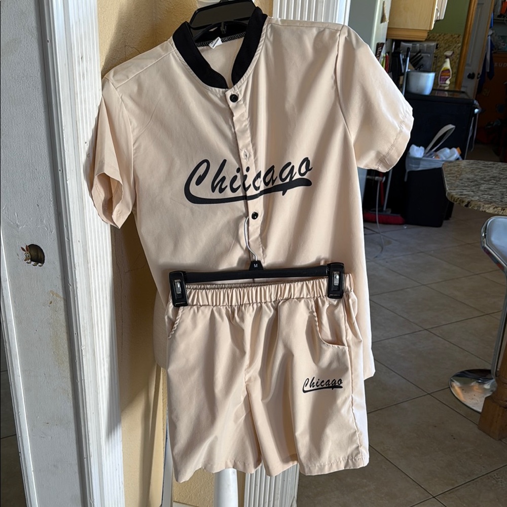 Chicago Kids Shirt and Shorts Set - Cream